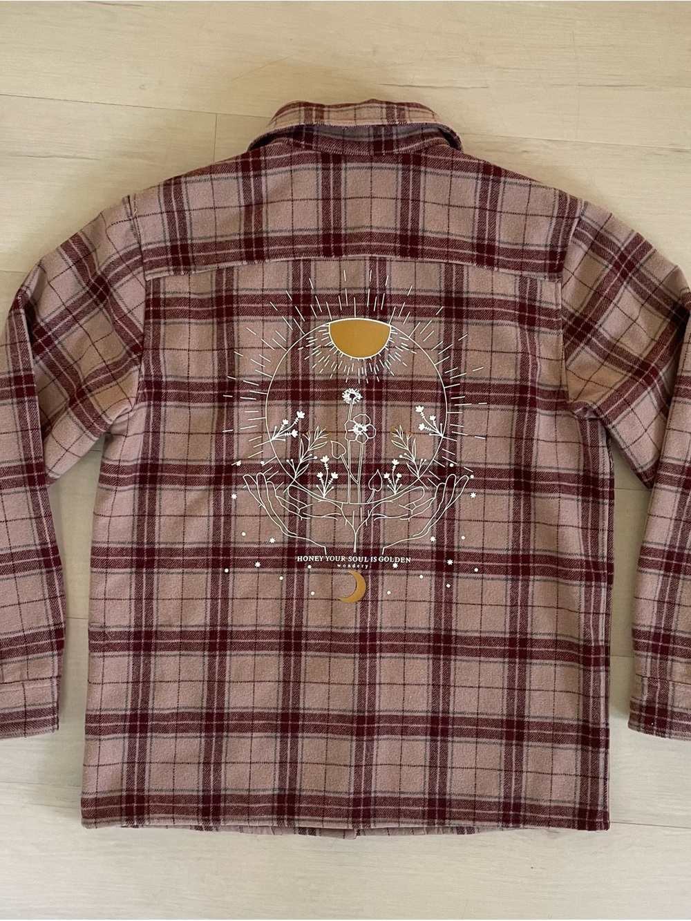 Wondery Outdoors Fall Wool Plaid Flannel Shacket Womens Celestial Jacket Medium